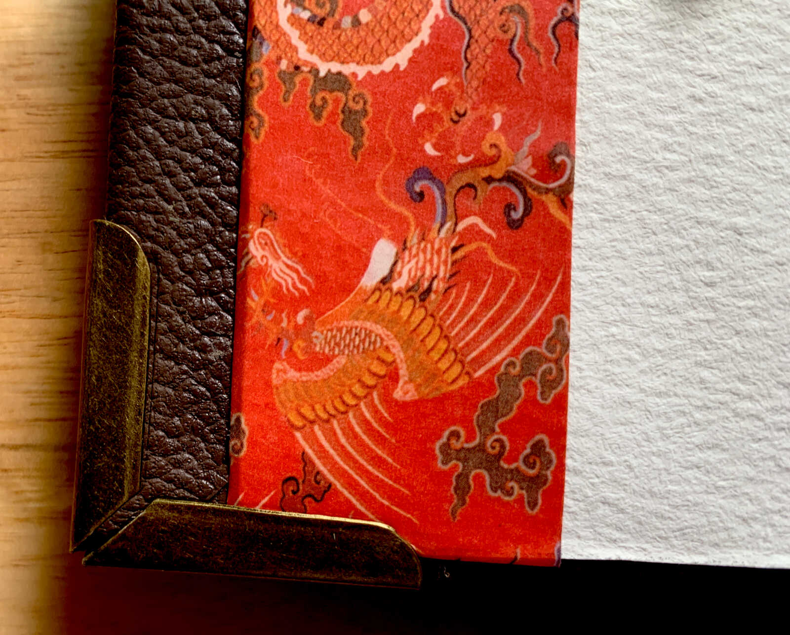 398 Page Coptic Bound Bridal Pink Elephant Junk Journal with Handtorn Paper in Antique Leather Book Cover with Brass Edges - Image 25