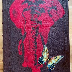 398 Page Coptic Bound Bridal Pink Elephant Junk Journal with Handtorn Paper in Antique Leather Book Cover with Brass Edges