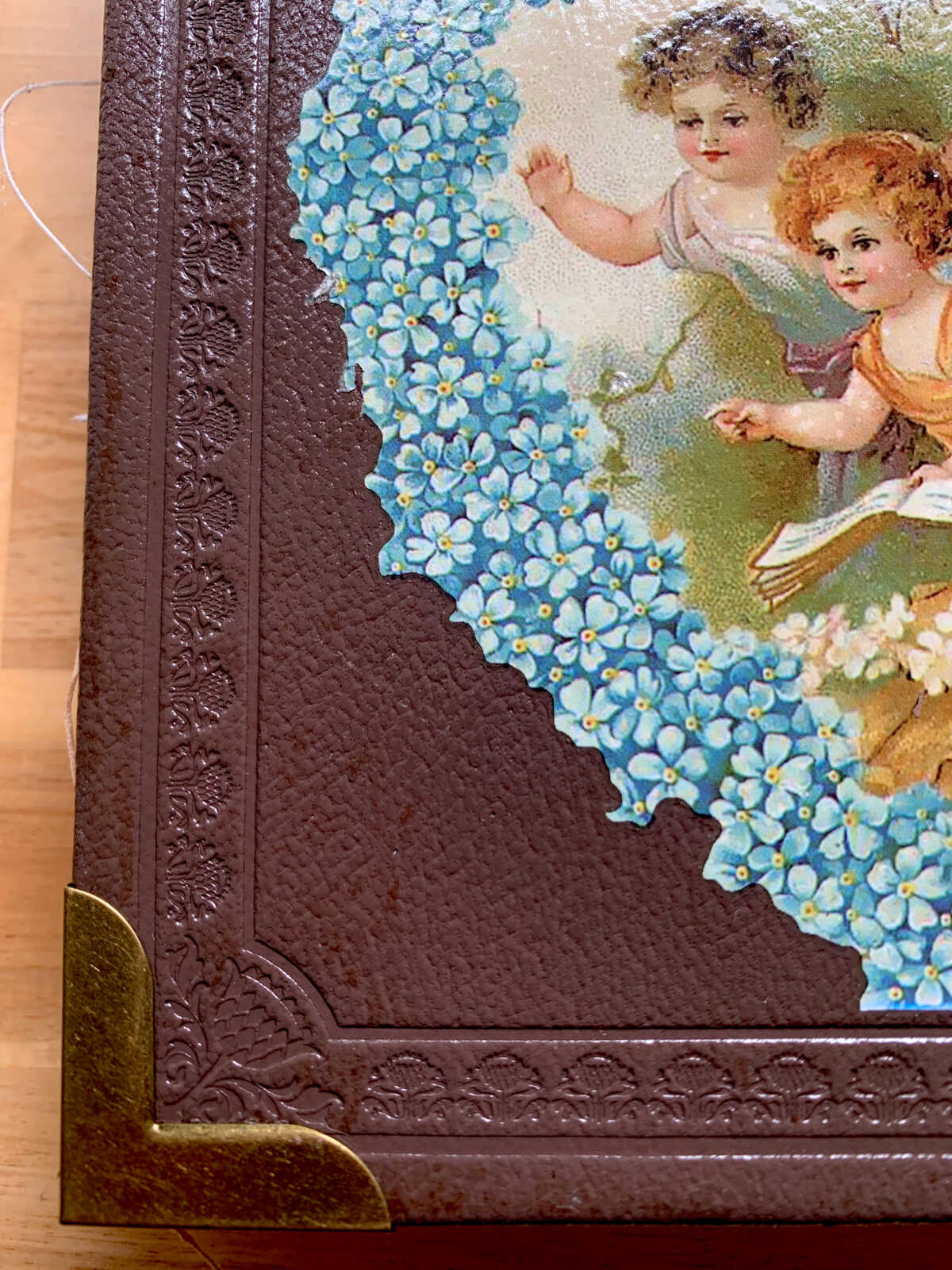 Coptic Bound 366 Page Handmade Butterfly "Fly" Valentine Junk Journal with Handtorn Paper in Antique Leather Book Cover with Brass Edges - Image 25