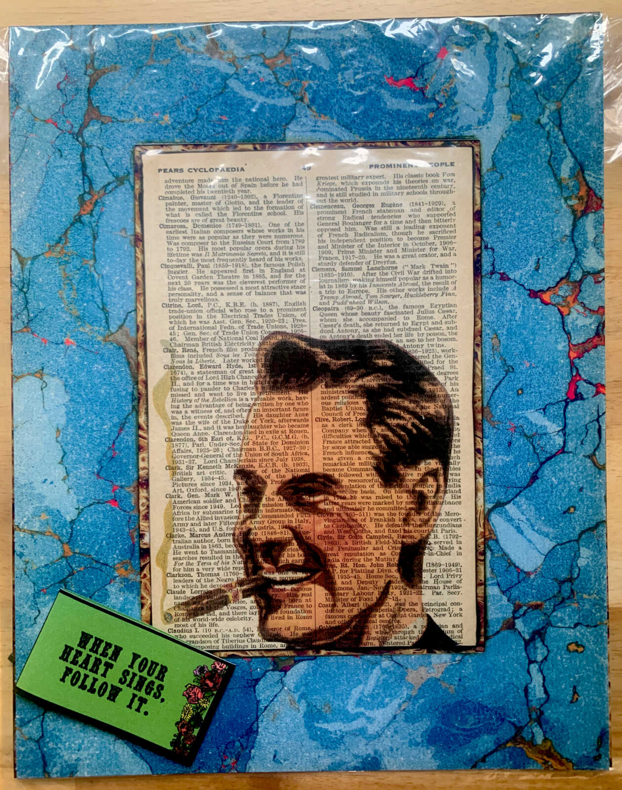 Fancy Pants Smoking Dude on an Antique Pears Cyclopedia Prominent People Book Page 8 x 10" Folkart #SS315 - Image 8