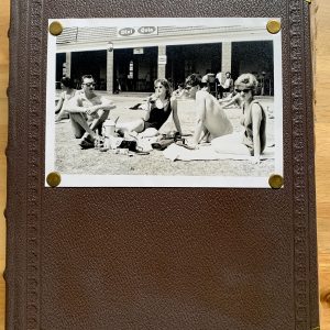 Coptic Bound 324 Page Handmade Dixi Cola Swimsuit Junk Journal with Handtorn Paper in Antique Leather Book Cover with Brass Edges