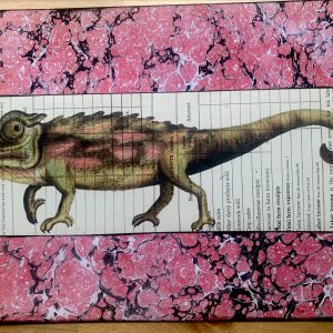 Iguana Strolling on Antique Farm Inventory Page 8 x 10" Folkart #SS317