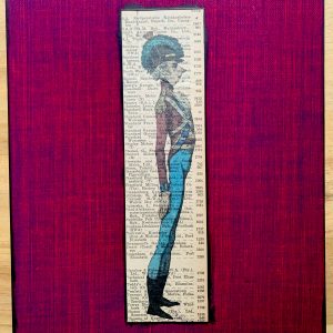 Long Skinny Soldier at Attention on an Antique South African Capetown Directory Page 8 x 10" Folkart #SS319