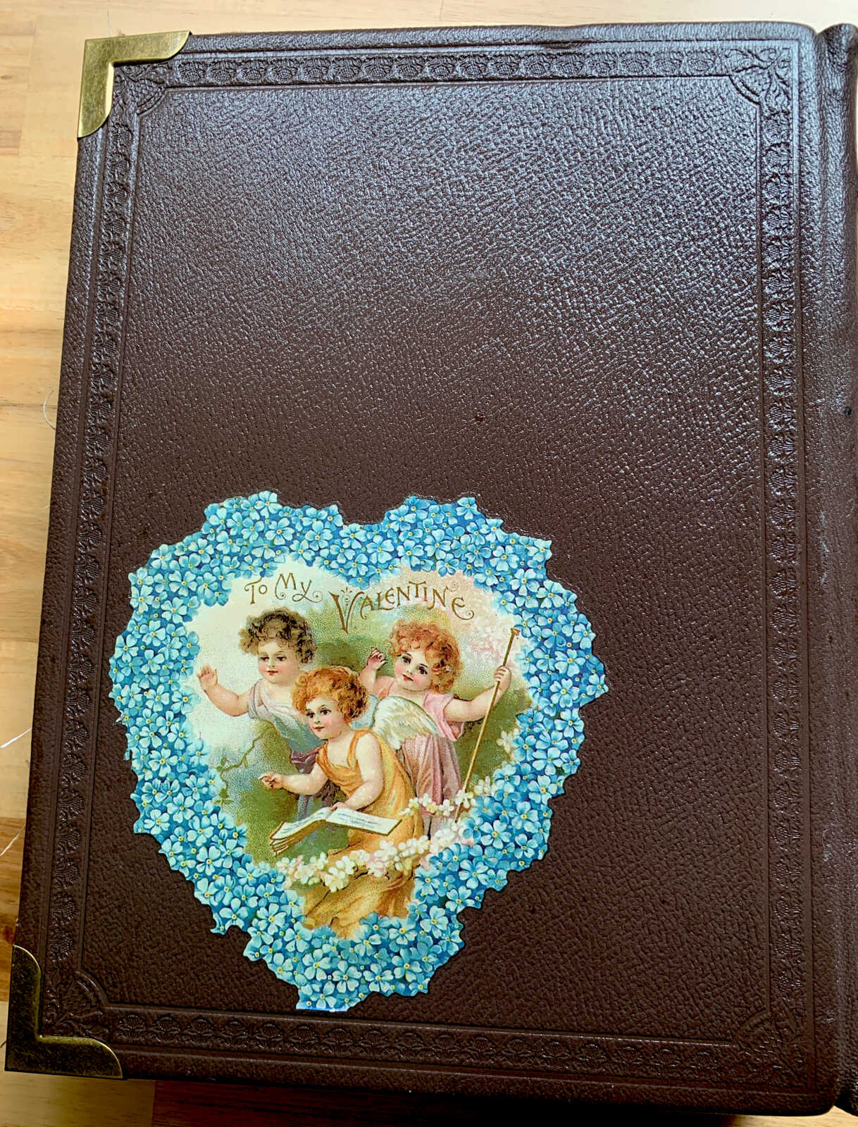 Coptic Bound 366 Page Handmade Butterfly "Fly" Valentine Junk Journal with Handtorn Paper in Antique Leather Book Cover with Brass Edges - Image 13