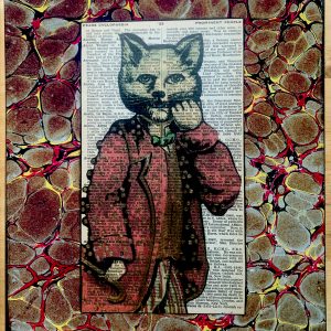 Pears Cyclopedia Prominent People Smoking Dignified White Cat Cigars 8 x 10" Folkart #SS306