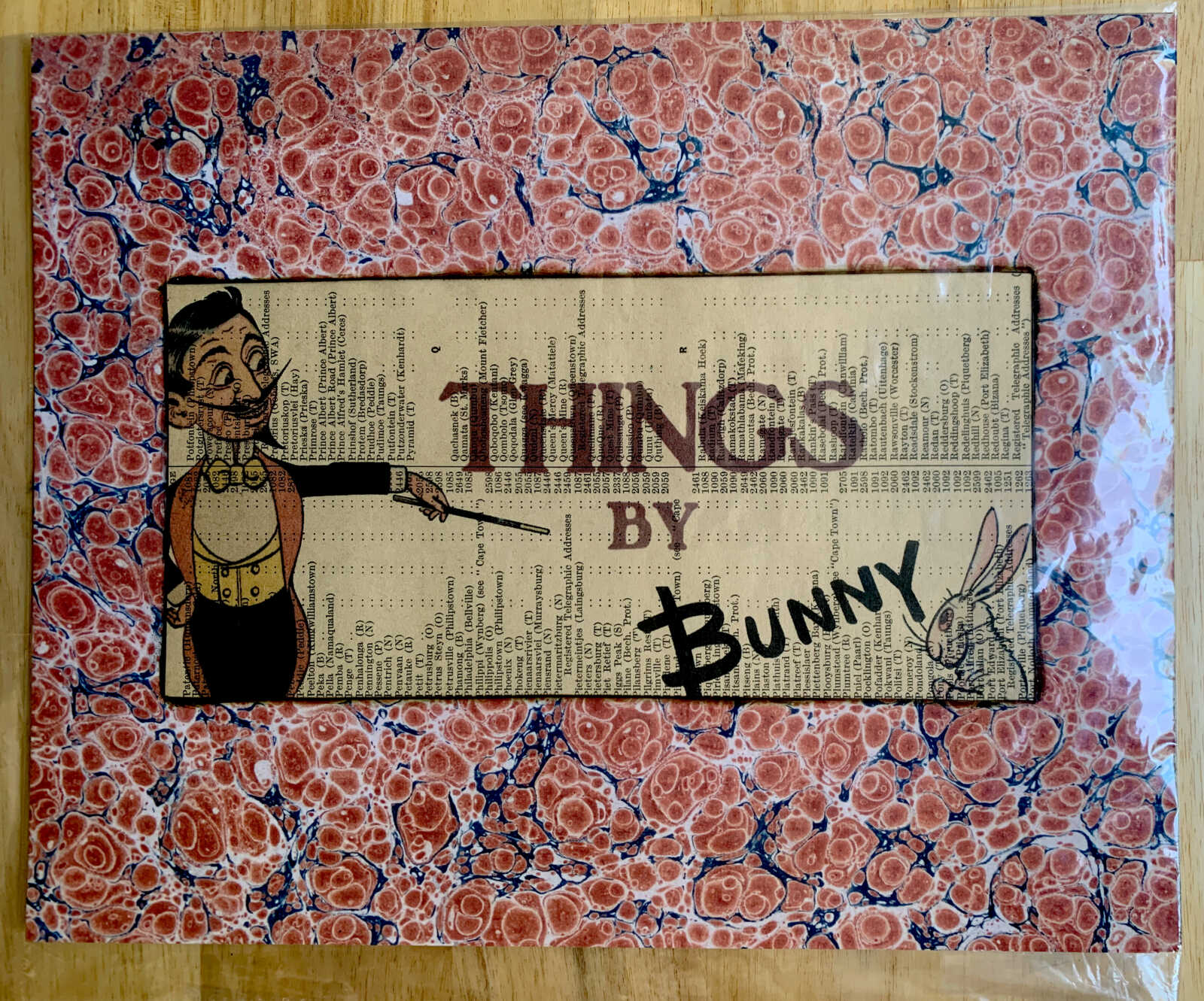 Magician and His Bunny on an Antique Capetown Directory Book Page 8 x 10" Folkart #SS335 - Image 7
