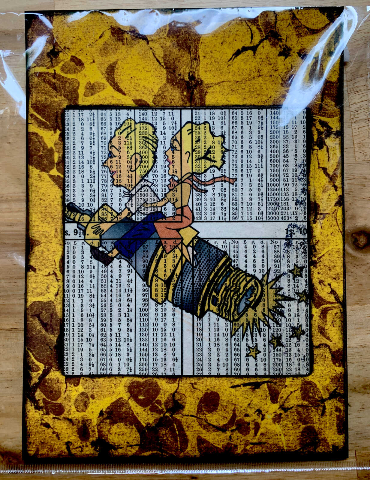 Optimistic Champion Spark Plug Couple Launching on an Antique Mathematical Table Page 5 x 7" Folkart #PS913 - Image 6