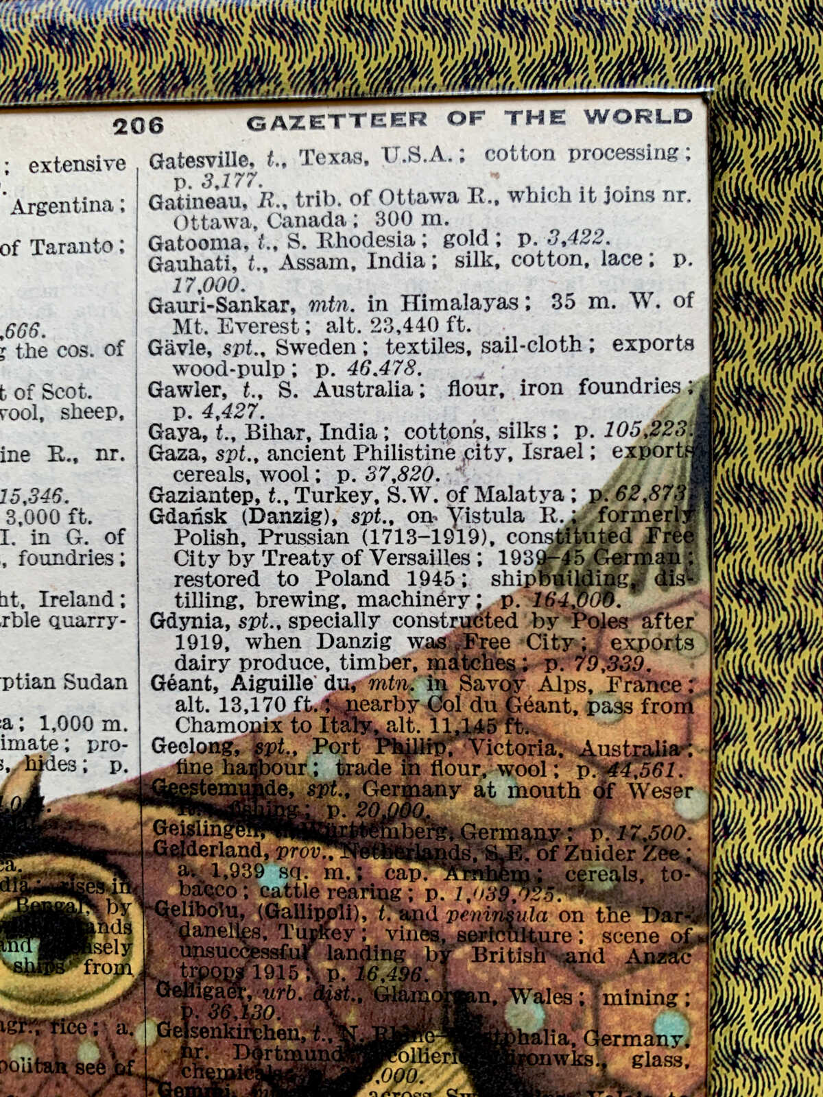 Ancient Orange Polka Dotted Toothy Fish on an Antique Pears Cyclopedia Page 5 x 7" Folkart #PS927 - Image 7