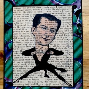 Victorian French Circus Theater Acrobatic Performer Mid Air on an Antique Magazine Page 5 x 7" Folkart #PS902
