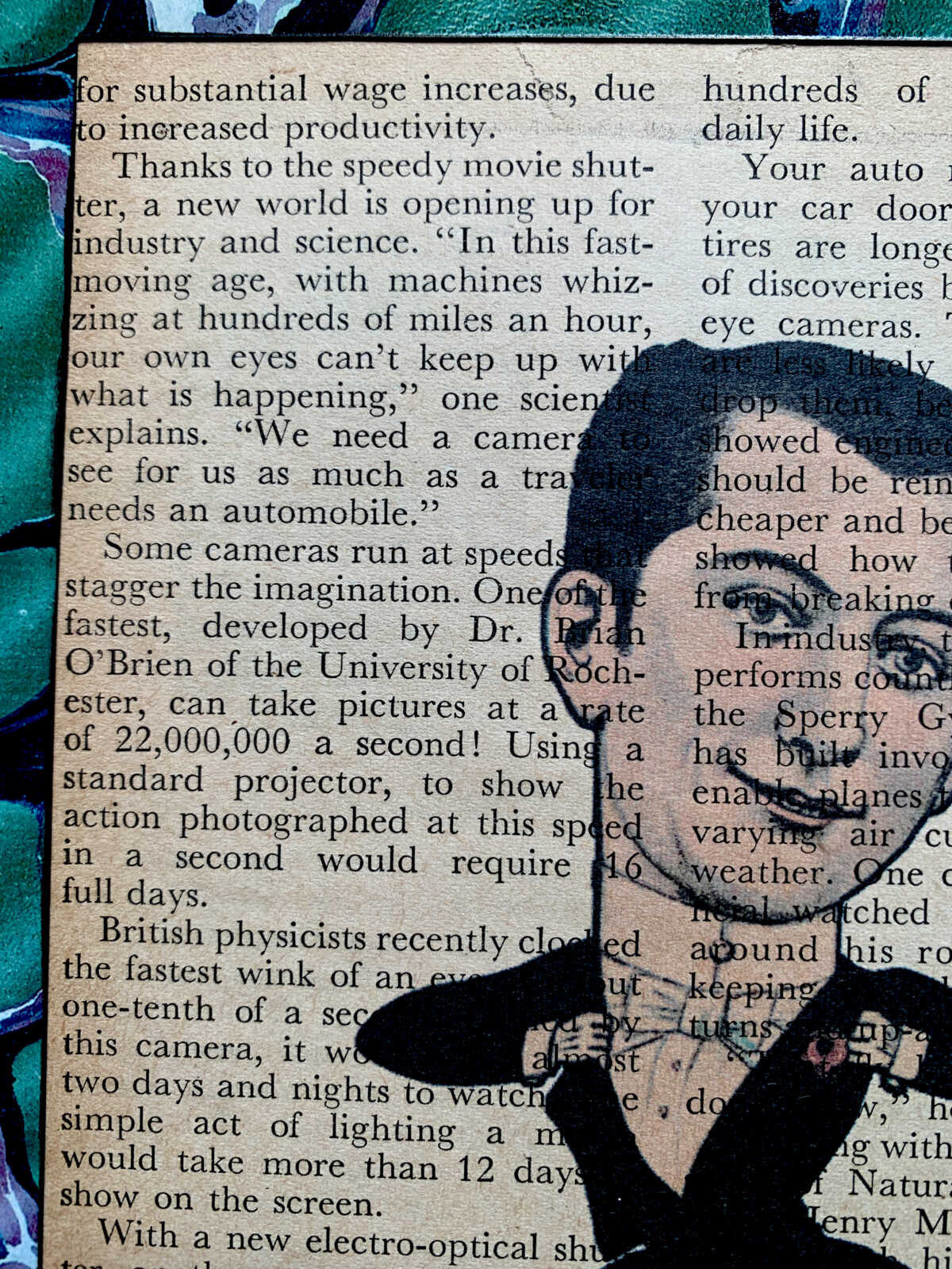 Victorian French Circus Theater Acrobatic Performer Mid Air on an Antique Magazine Page 5 x 7" Folkart #PS917 - Image 3