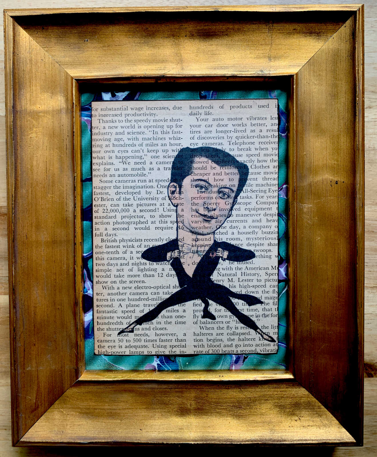 Victorian French Circus Theater Acrobatic Performer Mid Air on an Antique Magazine Page 5 x 7" Folkart #PS917 - Image 4