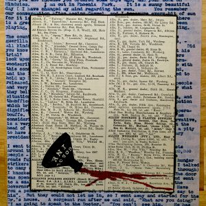 Spilt Gobol Ink Victorian Advertisement on an Antique Capetown Directory Page 8 x 10" Folkart #SS341