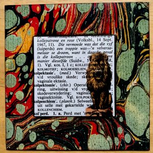 Roaring Victorian Lion on Antique Book Page 4 x 4" Folkart #DSO147