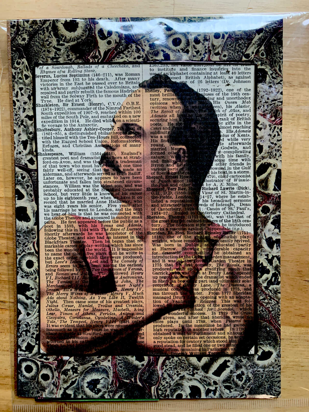 Victorian Performing Strongman Posing Proudly on an Antique Pears Cyclopedia Page 5 x 7" Folkart #PS906