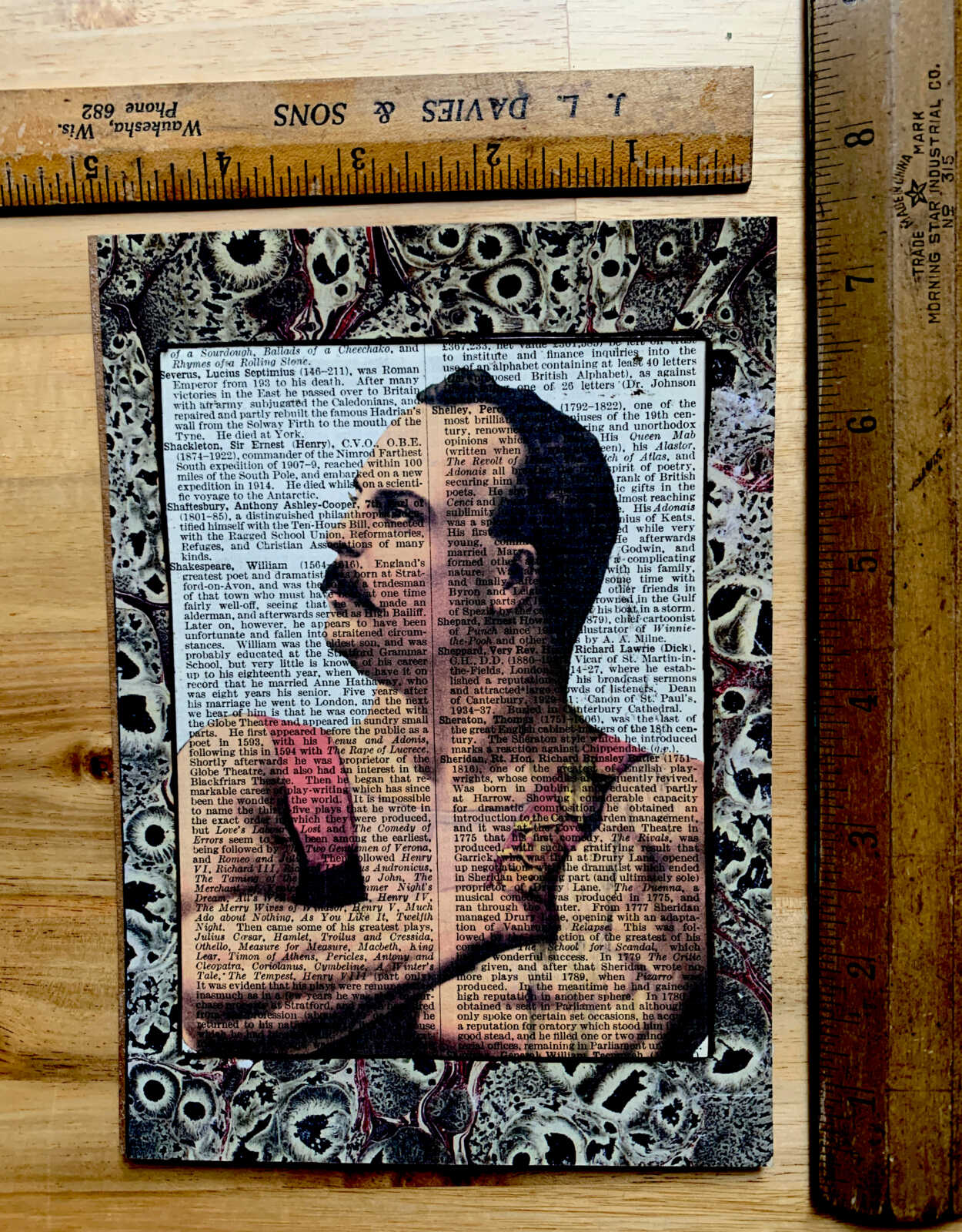 Victorian Performing Strongman Posing Proudly on an Antique Pears Cyclopedia Page 5 x 7" Folkart #PS906 - Image 5