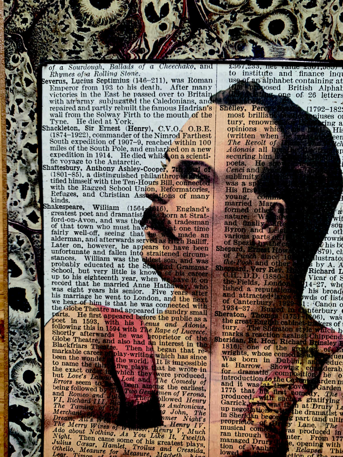 Victorian Performing Strongman Posing Proudly on an Antique Pears Cyclopedia Page 5 x 7" Folkart #PS906 - Image 7