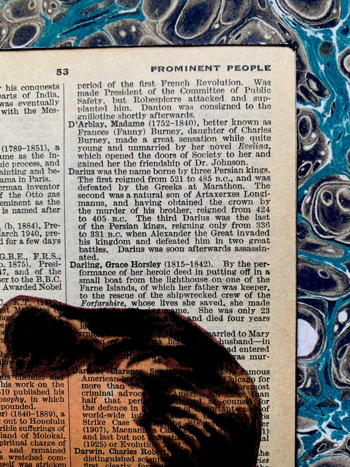 Fancy Pants Smoking Dude on an Antique Pears Cyclopedia Prominent People Book Page 8 x 10" Folkart #SS350 - Image 7