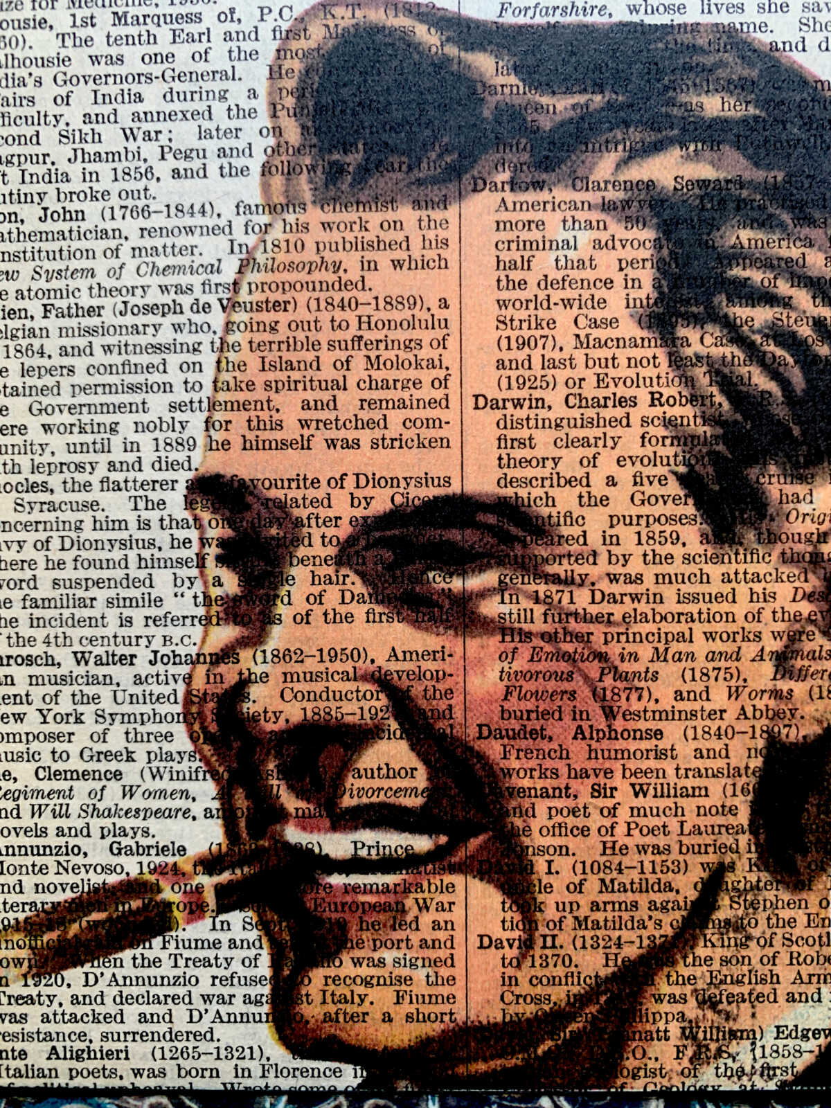 Fancy Pants Smoking Dude on an Antique Pears Cyclopedia Prominent People Book Page 8 x 10" Folkart #SS350 - Image 14
