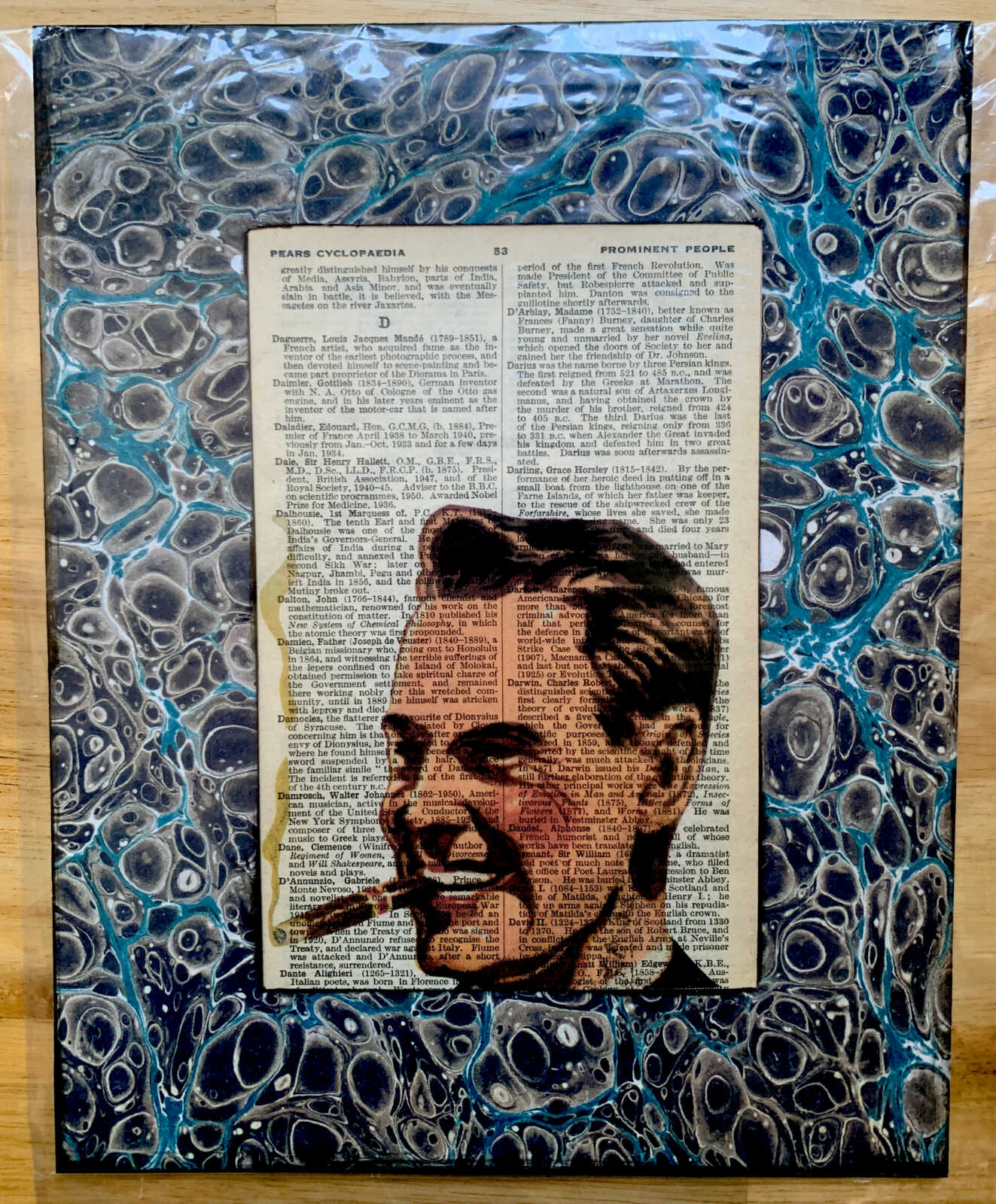 Fancy Pants Smoking Dude on an Antique Pears Cyclopedia Prominent People Book Page 8 x 10" Folkart #SS350 - Image 11