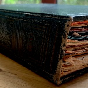 Coptic Bound Antique Cyrillic Dictionary Volume 2 Handmade Junk Journal with Handtorn Paper with Brass Edges