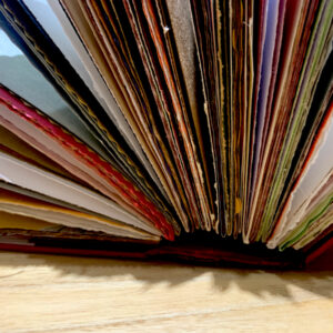 Pears Cyclopedia Coptic Bound Junk Journal with Handtorn Paper in Antique Canvas Book Cover with Brass Edges